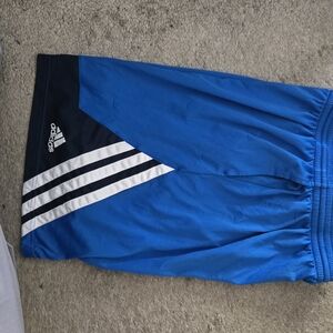 Adidas Men's Blue and Black Athletic Shorts